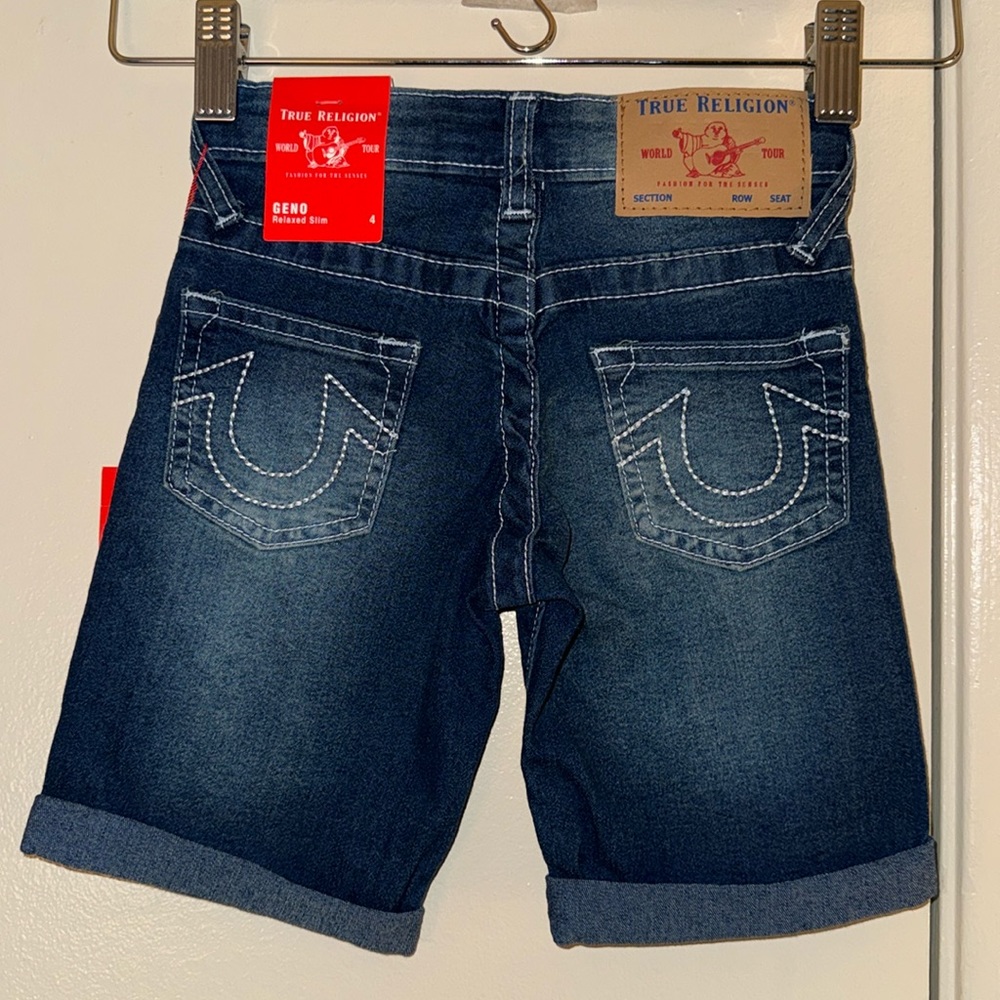 New True Religion The Kids Geno Denim Short - Picture 1 of 16